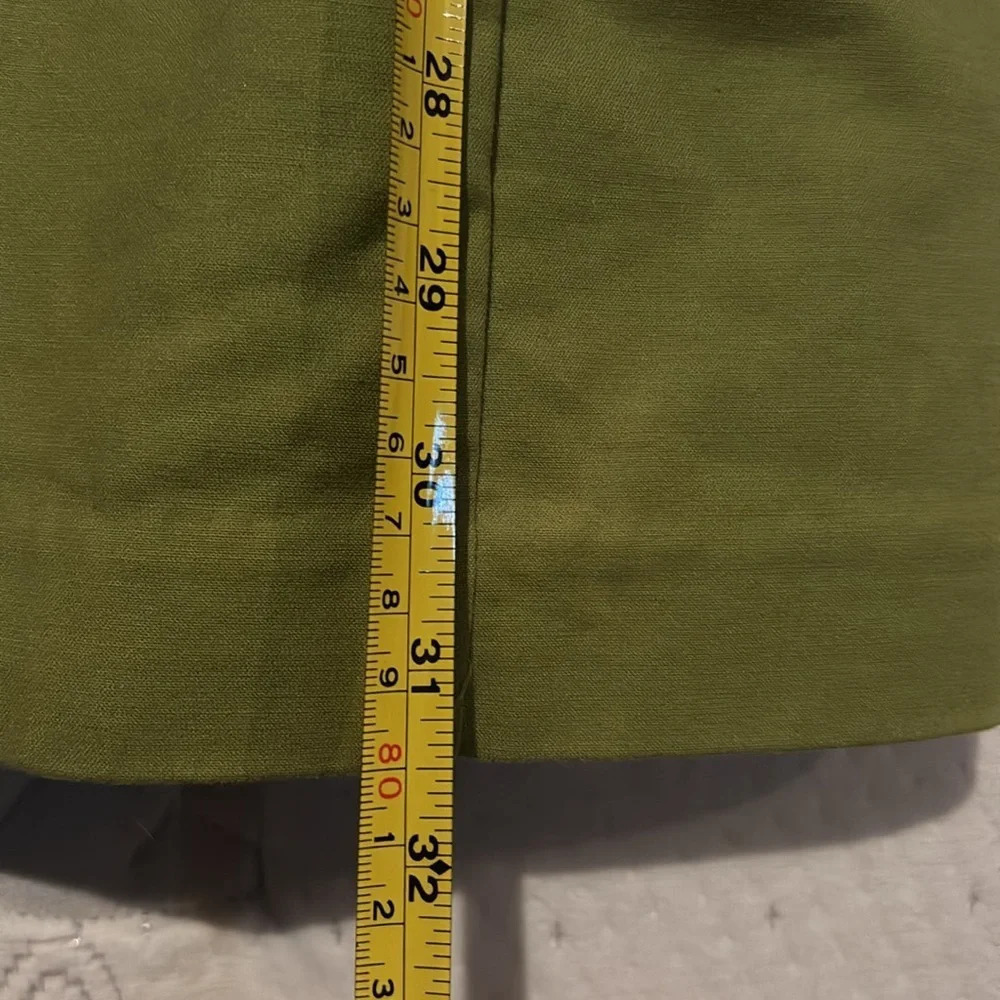 Mossimo Women's Short Trench Coat Green Snap Big Button size Medium - Picture 9 of 10